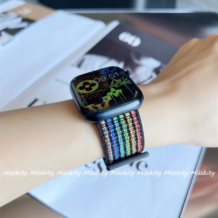 Dây Đeo Nylon Thể Thao Cho Đồng Hồ AP Watch Seri 7 6 5 4 3 2 1 SE 45mm 41mm 44mm 41mm 44mm 40mm 42mm 38mm