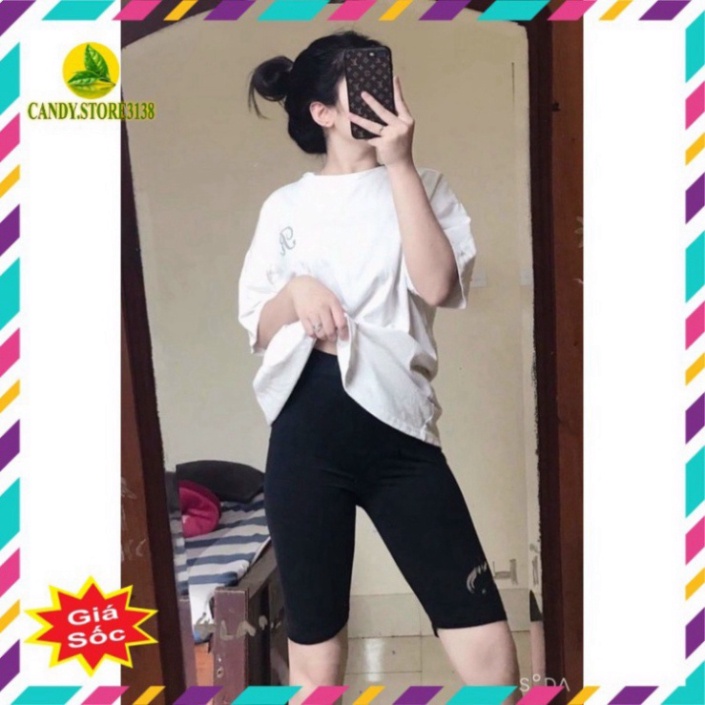 Quần legging lửng nữ cạp cao, quần đùi legging nâng mông dáng ngố tập gym thể thao co giãn 4 chiều.Candy.store3138 babac
