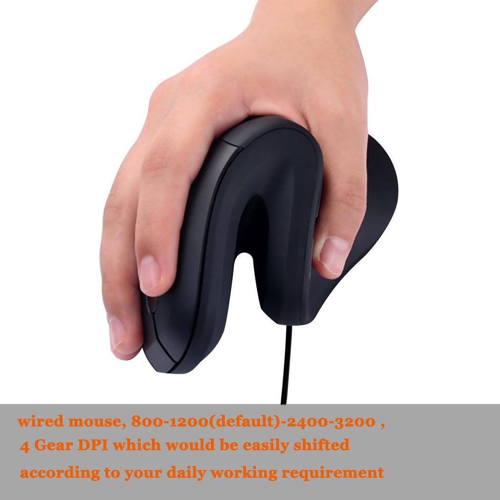 Chuột dọc 2.4G Ergonomic Chuột quang không dây 6 nút Chuột máy tính có dây Chuột có thể sạc lại Thoải mái cho Máy tính xách tay / PC / Máy tính xách tay