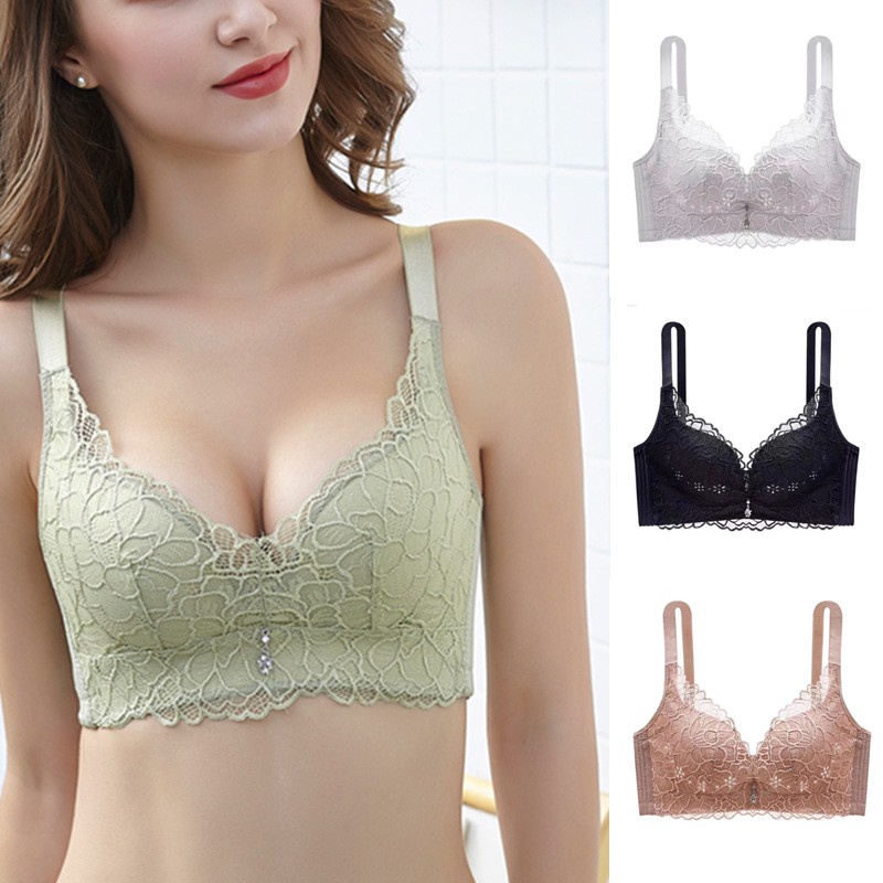 Plus Áo Lót Nâng Ngực Nữ Thêu Ren Gợi Cảm Size 32-38AB 34-40C