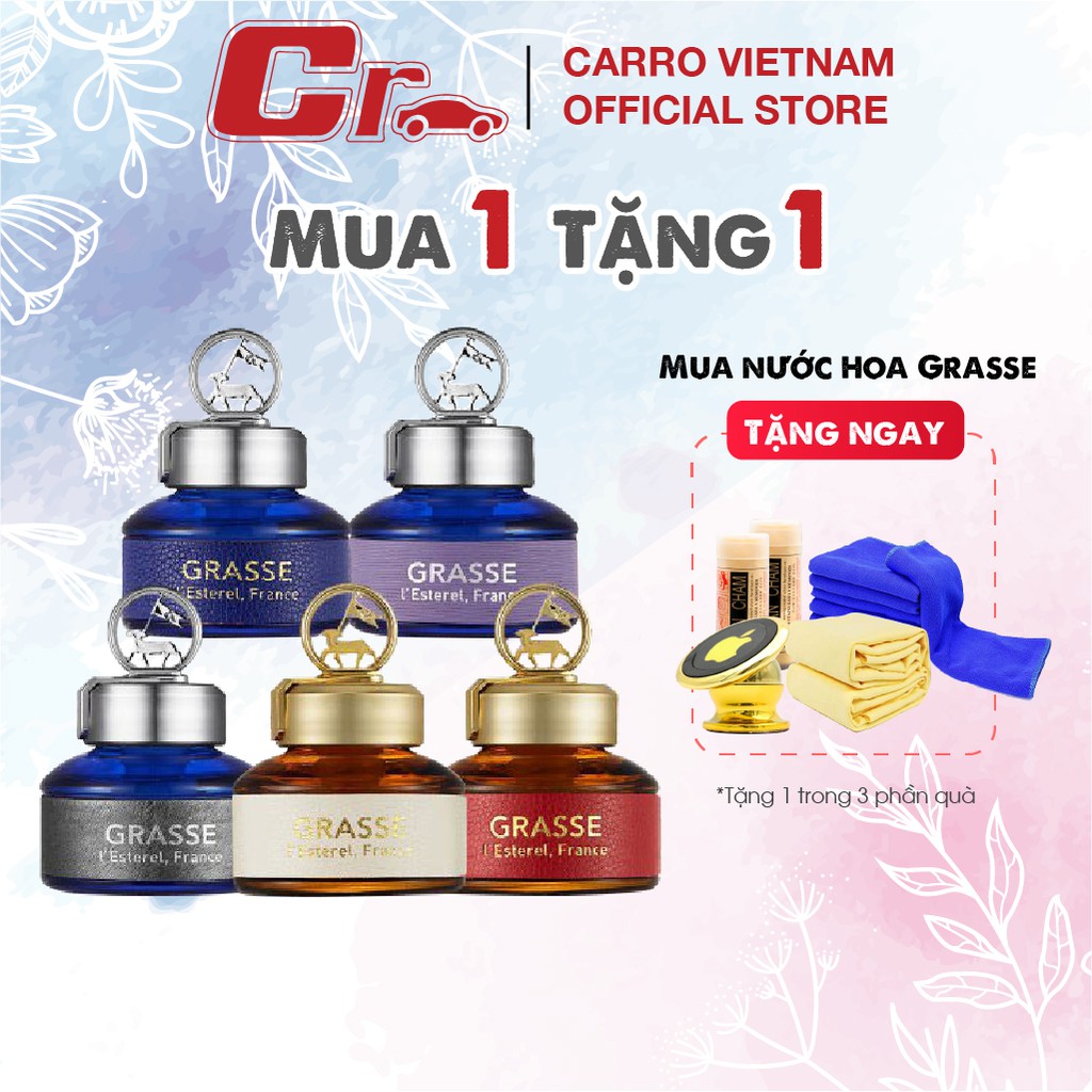 Nước Hoa Để Ô Tô Cao Cấp Grasse Chuẩn Hãng BullSone Hàn Quốc, Loại Bỏ Cảm Giác Say Xe, Khử Mùi Không Gian Xe Hơi