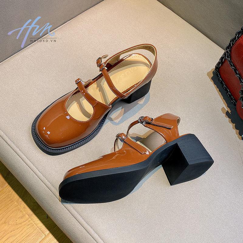 Giày Cao Gót Mary Jane Mũi Nhọn Thời Trang Mùa Hè 2022 Dành Cho Nữ