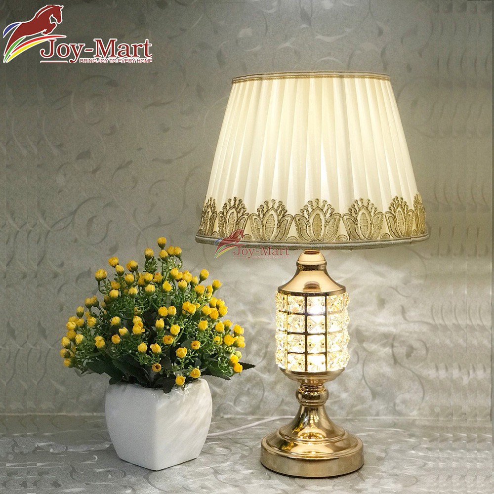 Đèn Ngủ Để Bàn ♥️JOYMART♥️ Đèn Bàn Thân Pha Lê 2 Chế Độ Sáng Trang Trí Phòng Khách MB8803