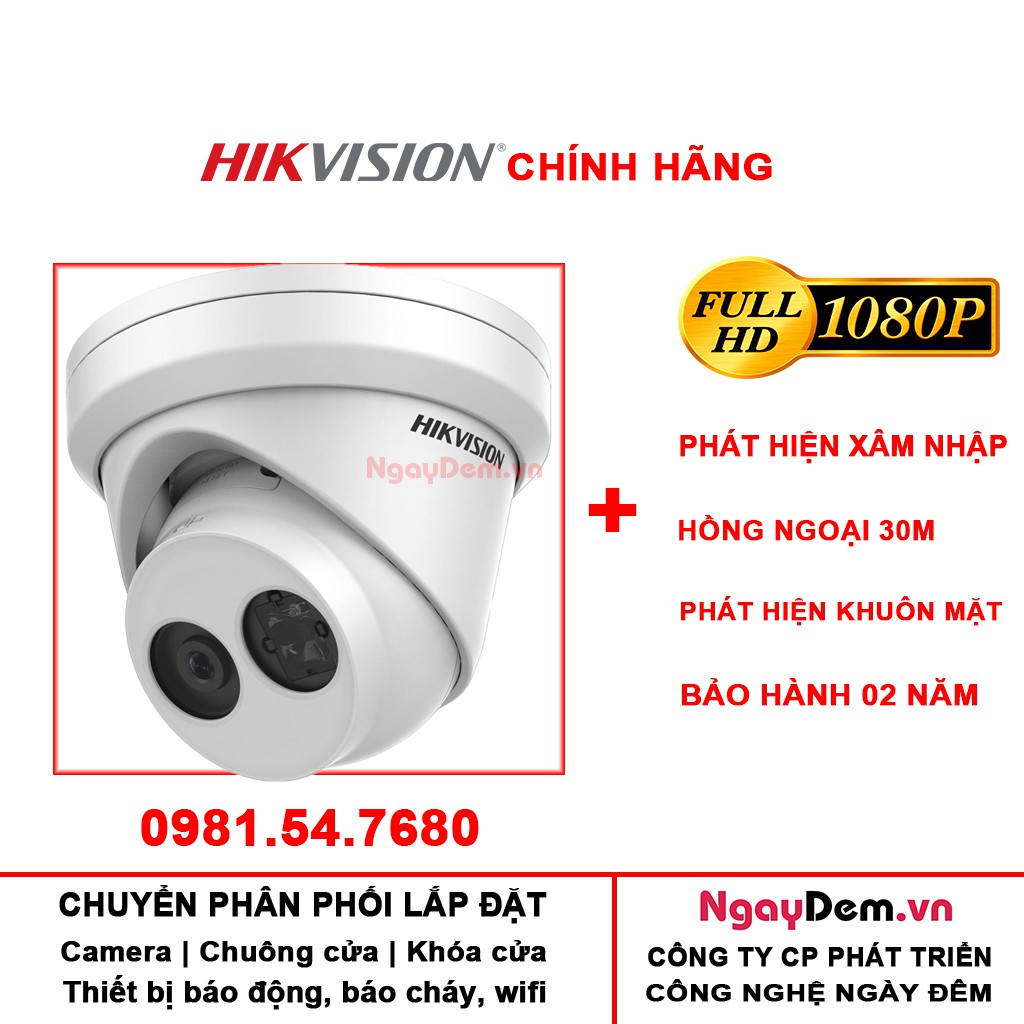 Camera IP Dome Hikvision 2MP DS-2CD2323G0-IU FULL HD 1080  - Hàng chính hãng bảo hành 24 tháng [4800]