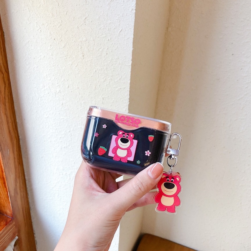 Vỏ Bảo Vệ Hộp Sạc Tai Nghe Sony WF-1000 XM3 Trong Suốt Họa Tiết Thỏ Tím Dễ Thương