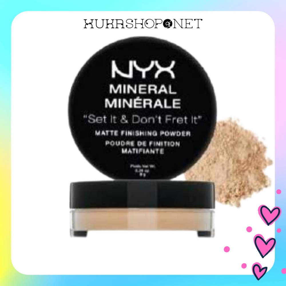 [Chính hãng] Phấn phủ bột kiềm dầu NYX Mineral Matte Finishing Powder 2 màu tùy chọn 8g