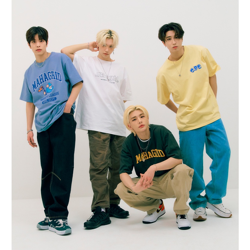 Mahagrid X Stray Kids - COBY VARSITY / THIRD LOGO TEE  Áo Thun Kpop Thời Trang Hàn Quốc Hyperykids skzoo Hanrino changbin seungmin
