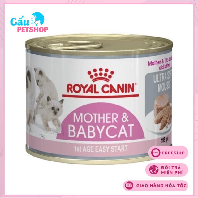 Pate Royal Canin Mother & Babycat 195g dành cho mèo mang thai, mèo mẹ và mèo con sơ sinh