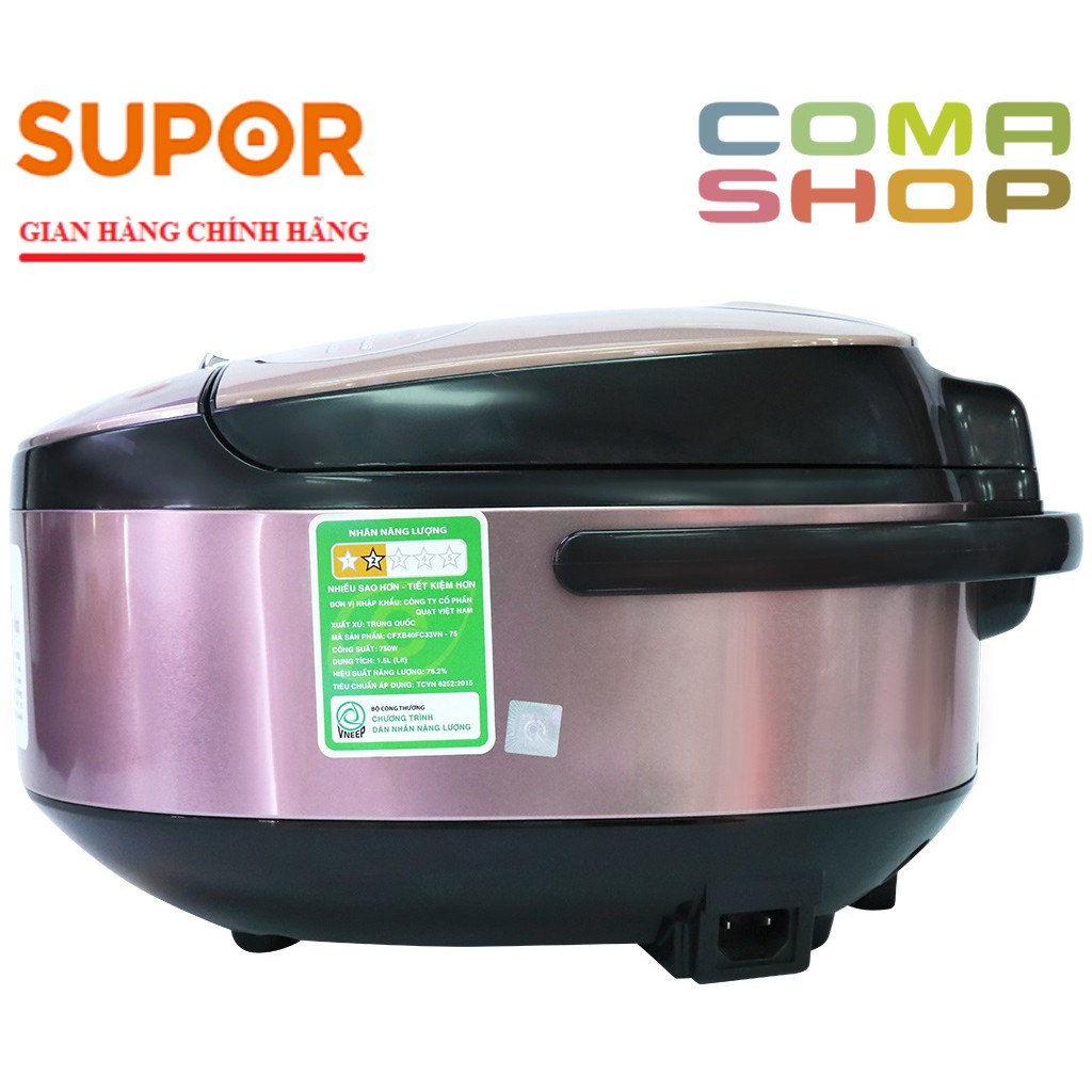 CFXB40FC33VN-75 - NỒI CƠM ĐIỆN TỬ NIÊU SUPOR 1.5L - BẢO HÀNH CHÍNH HÃNG 12 THÁNG