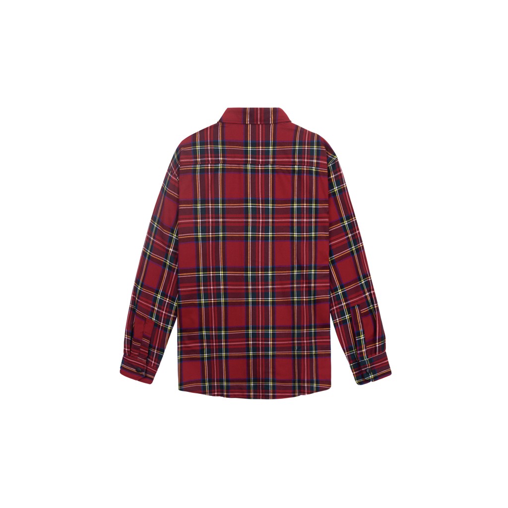 ÁO SƠ MI FLANNEL SỌC MÀU ĐỎ