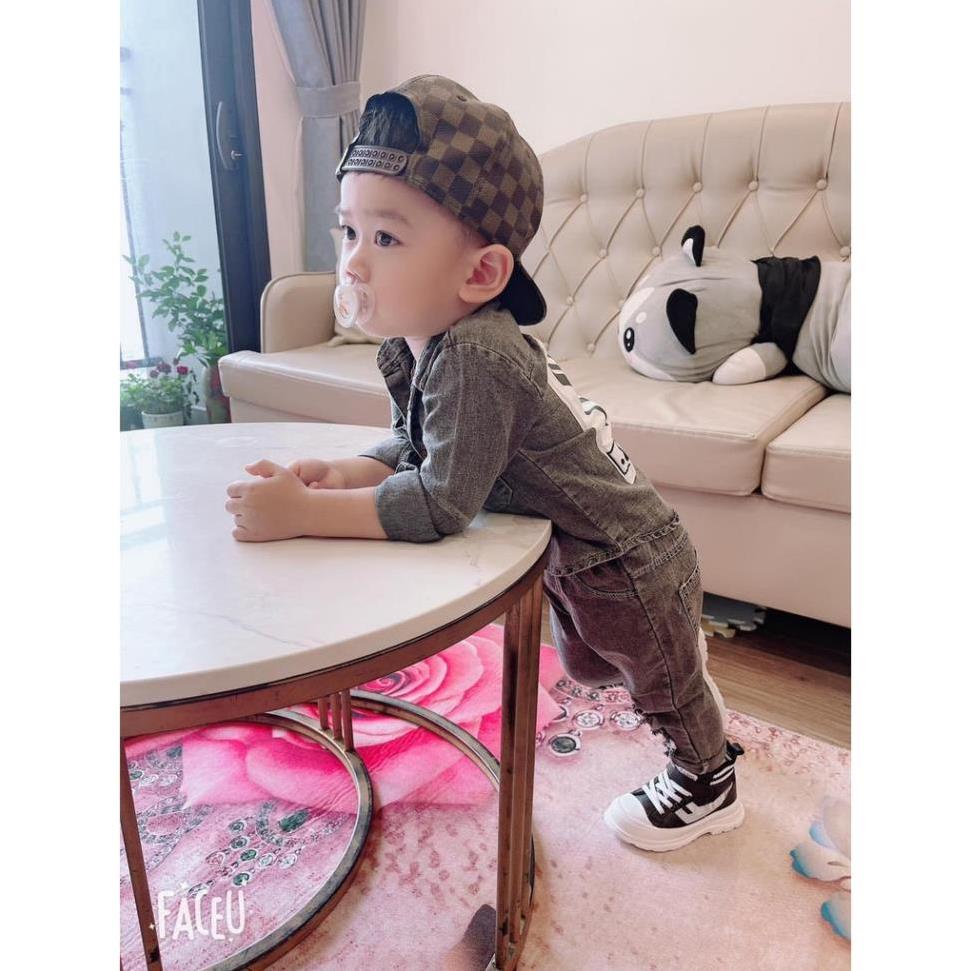 Quần áo cho bé trai - Set Jean cho bé trai phong cách Hàn Quốc cực cool ngầu - HONGVYBABY