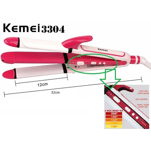 Máy Làm Tóc Kemei 3in1 Km 3304 - BX2063