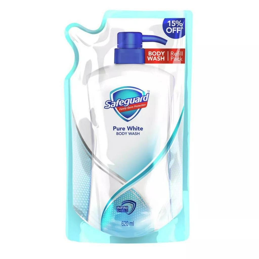 Sữa Tắm SAFEGUARD Sạch 99.9% Vi Khuẩn & Dịu Nhẹ Cho Da TÚI 620ml