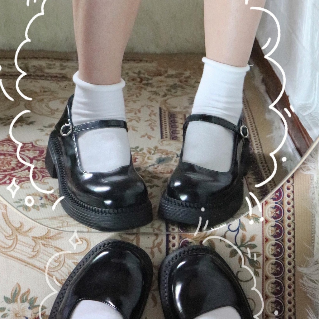 Giày cao gót Mary Jane Giày Cao Gót Thiết Kế Phong Cách Lolita Nhật Bản Thời Trang Xuân Thu