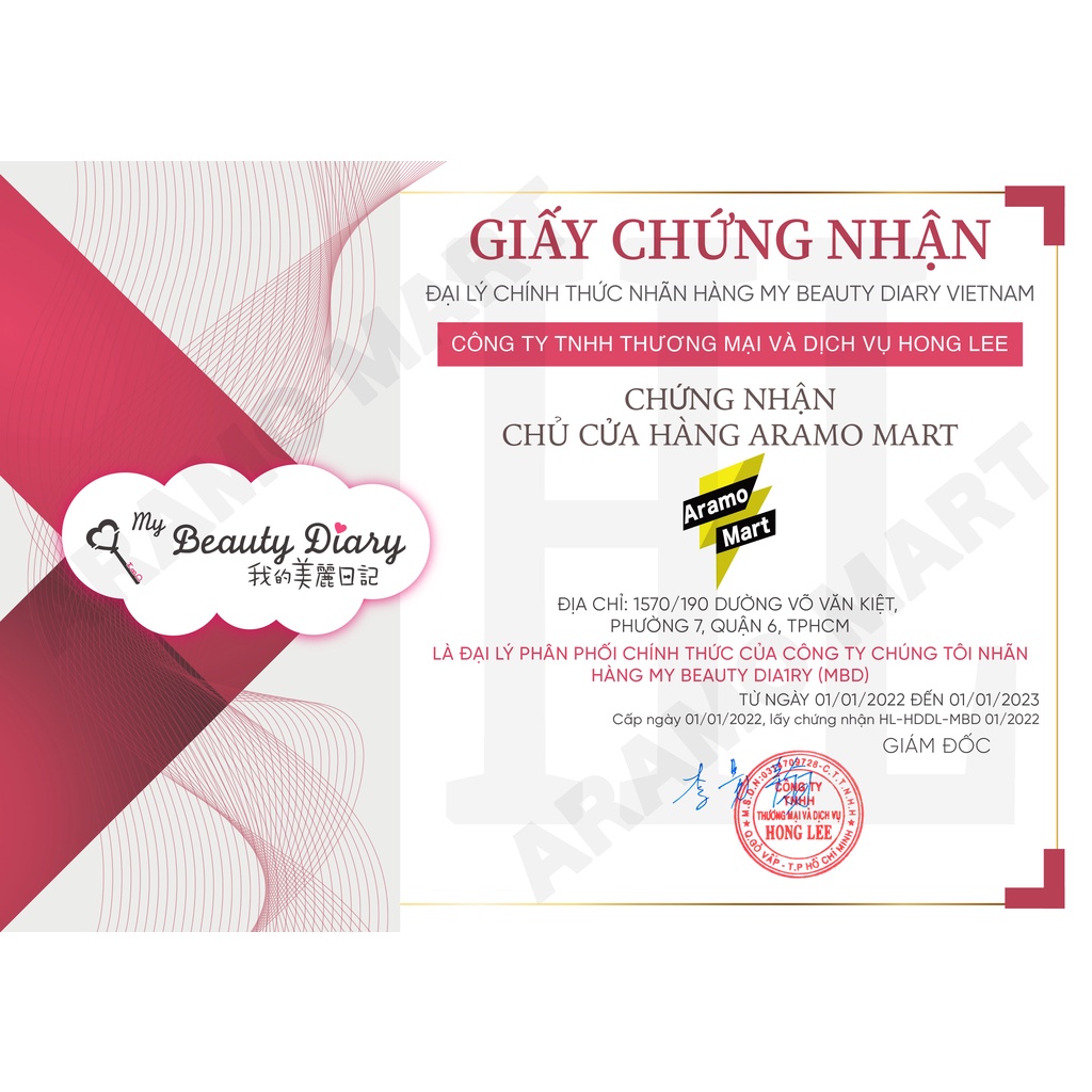 [Date mới] Hộp 8 miếng mặt nạ My Beauty Diary Chính hãng Đài Loan các loại ＊AramoMart＊