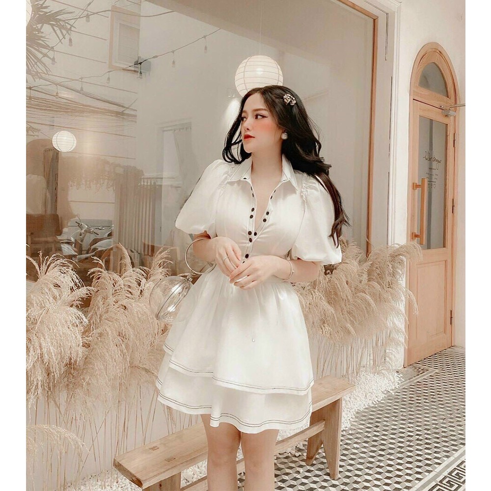 BONUCCI Đầm váy 2 tầng dự tiệc ( trắng, đen ) tôn dáng siêu xinh cho nàng thời trang nữ dạo phố dự tiệc | BigBuy360 - bigbuy360.vn