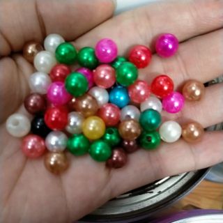 Gói 10/25/50gam hạt nhựa ngọc trai nhiều màu size 4/6/8/10mm