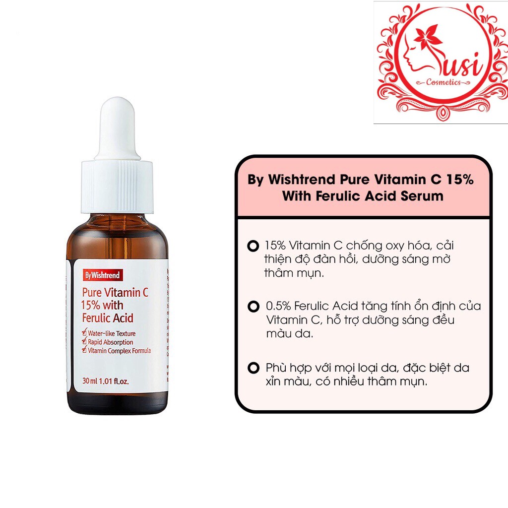 Tinh chất làm sáng da và chống lão hóa By Wishtrend tinh chất Pure Vitamin C 15% with Ferulic Acid 30 ml