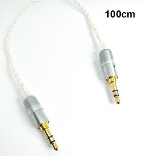 Dây aux , 2 đầu 3.5 dây 3 ly đồng mạ bạc chất lượng cao