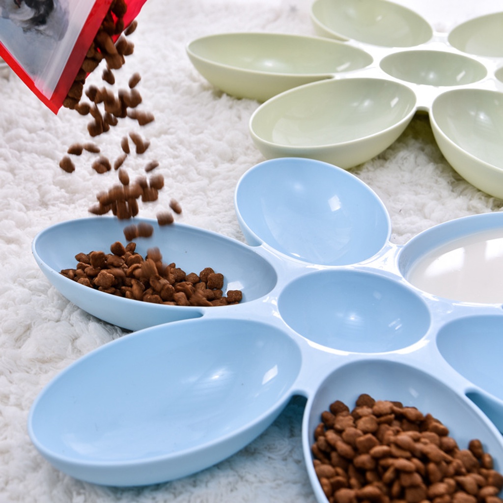 Tô đựng thức ăn cho mèo hình cánh hoa sáng tạo