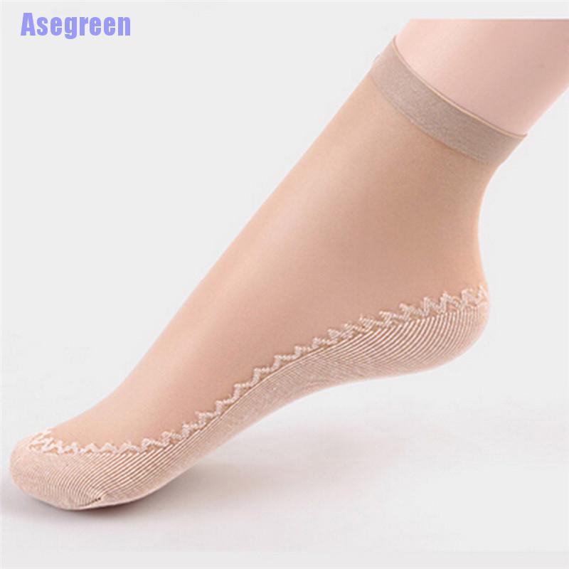 Bộ 5 đôi tất cotton lụa chống trượt thời trang