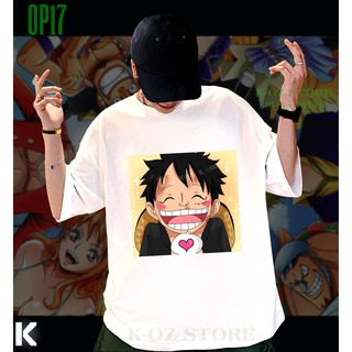 áo thun one piece OP17 OVERSIZE UNISEX (2 Màu ĐEN-TRẮNG)