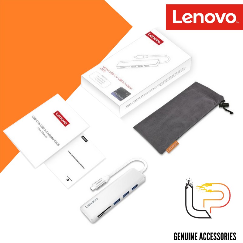 BỘ CHUYỂN USB TYPE-C RA 3 USB 3.0 + SD + TF LENOVO C605SL - MULTIPORT HUB TYPE-C -&gt; 3 USB 3.0 + SD + TF LENOVO C605SL