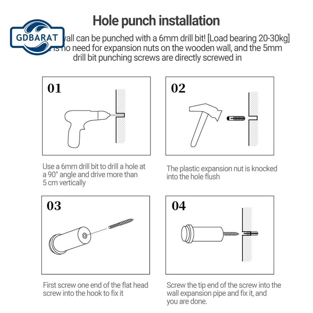 Móc Gỗ Trơn Gắn Tường Tiện Dụng Cho Phòng Khách