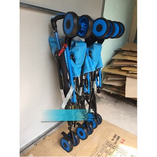 Xe đẩy đôi gấp gọn mẫu mới 2020 (mái che, phanh chân, giỏ đồ)