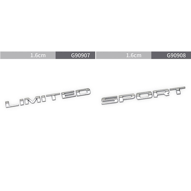 [Mã LIFEXANH03 giảm 10% đơn 500K] Decal Logo 3d Kim Loại Chữ Sport, Limited Dán Xe ô Tô Ms-186
