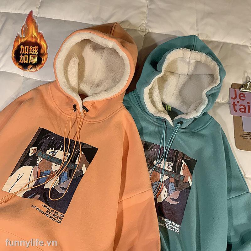 Áo Hoodie Dáng Rộng Thời Trang Thu Đông 2021 Cho Các Cặp Đôi