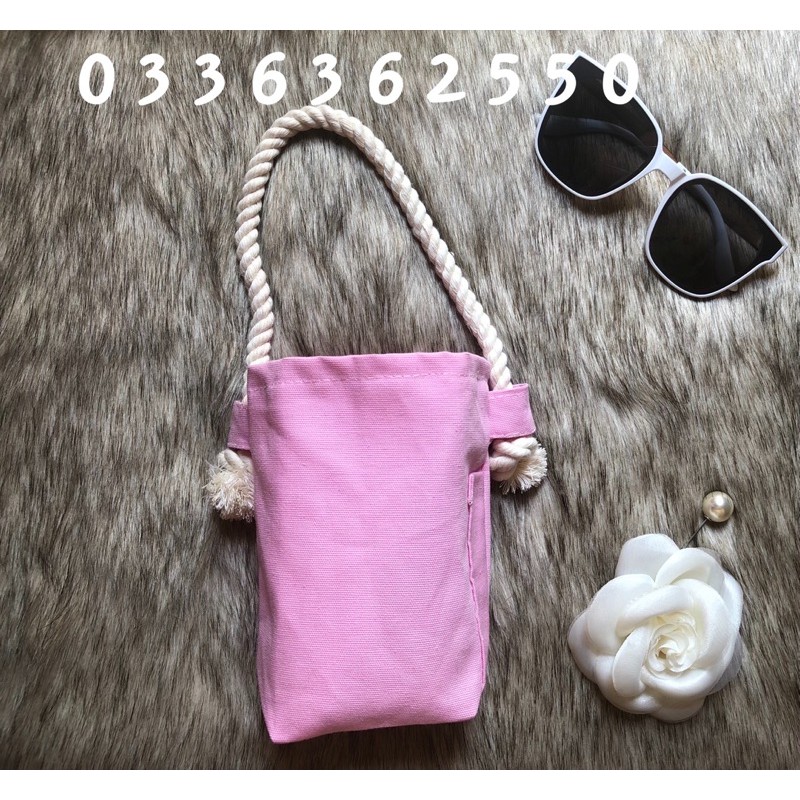 Túi vải canvas đựng bình nước, chai nước BOTTLE BAG, CUP BAG