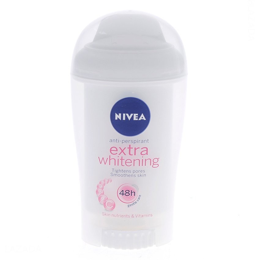 Lăn khử mùi dạng sáp trắng mịn ngừa vết thâm Nivea Extra Whitening (Thái Lan)