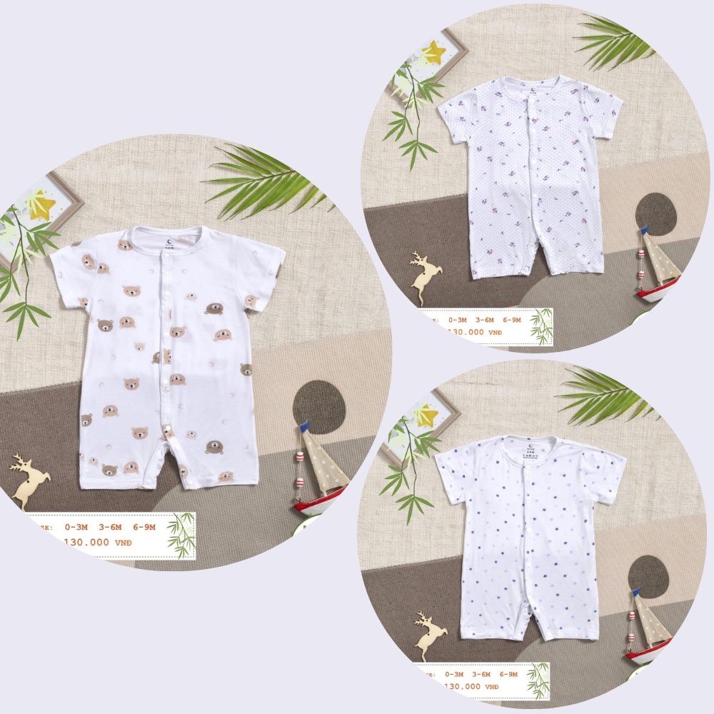 MOON - BỘ BODY CỘC, CHẤT LIỆU VẢI SỢI TRE MỀM DỊU, AN TOÀN CHO LÀN DA CỦA BÉ