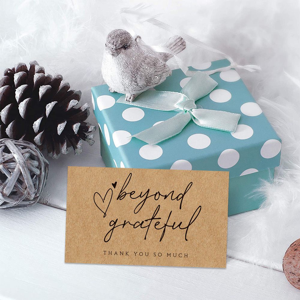 30 Thiệp giấy kraft cảm ơn với chữ "Thank You For Your Order" cho bao bì bán hàng