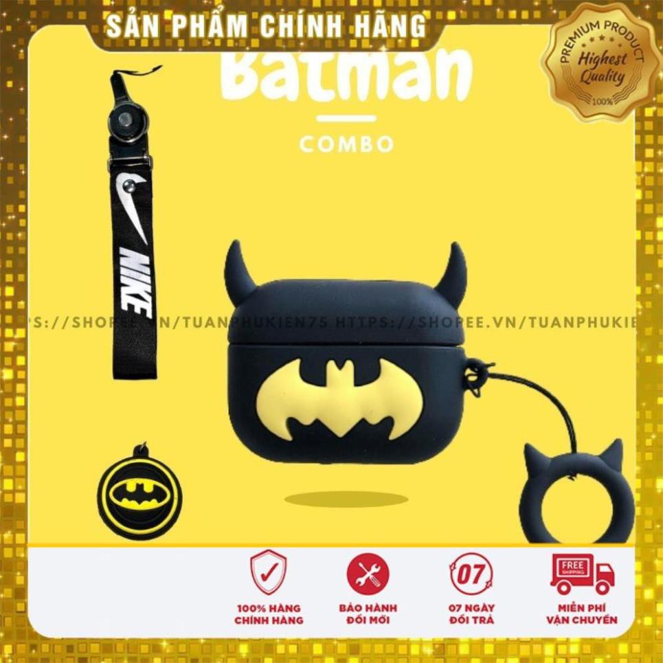 🔥 Case Ap 1/2 & Pro 🔥 Freeship 🔥 VỎ BỌC MODEL COMBO 4 MÓN BATMAN - Case Cho Tai Nghe Không Dây (Bluetooth)