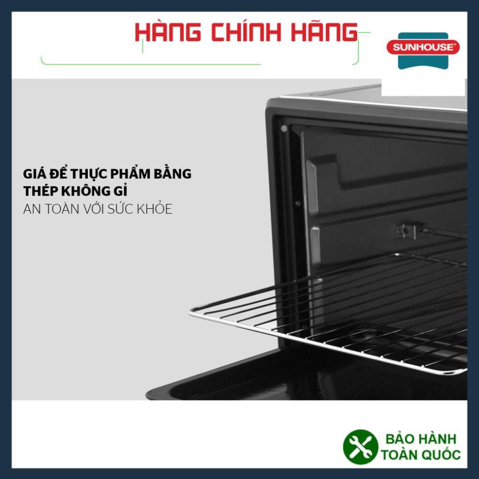 Lò nướng sunhouse SHD4206, Lò nướng điện Sunhouse 10L công nghệ nướng Halogen tiết kiệm điện năng.