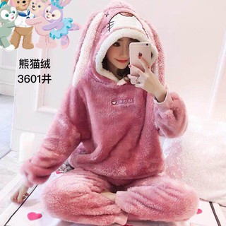 Bộ lông mũ tai thỏ siêu cute