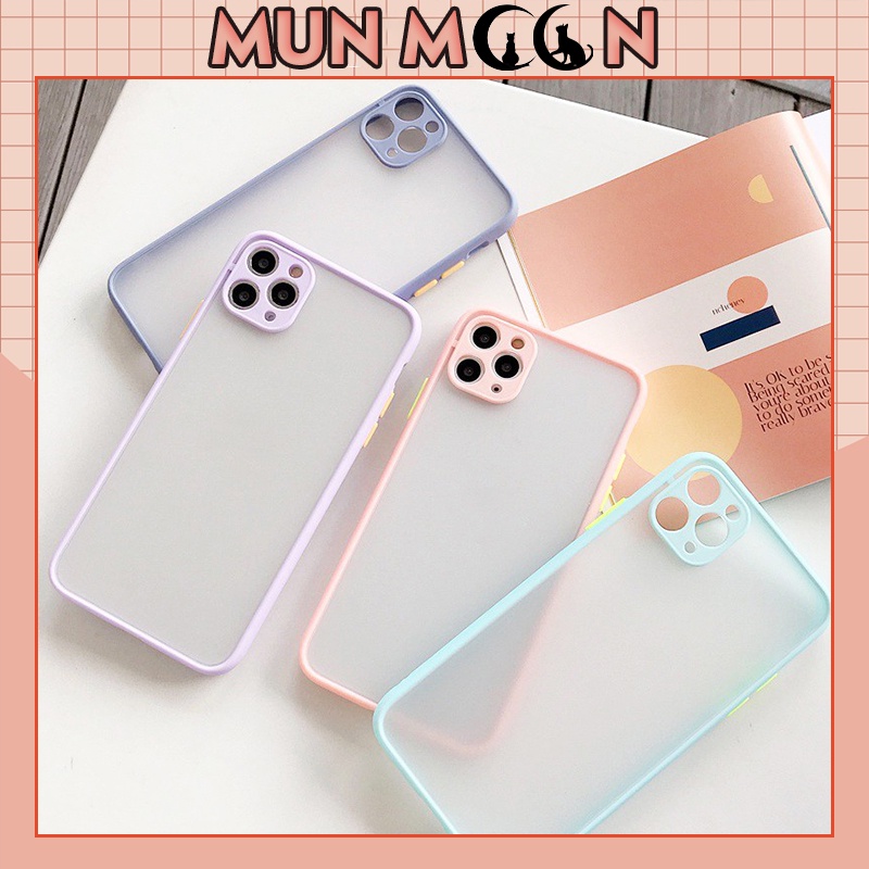 Ốp Lưng Iphone Lưng Nhám Mờ Viền Màu Bảo Vệ Cam ĐT 6plus/6splus/7plus/8plus/x/xs/xsmax/11/11promax