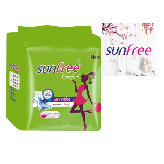 Combo 8 gói Băng vệ sinh Sunfree