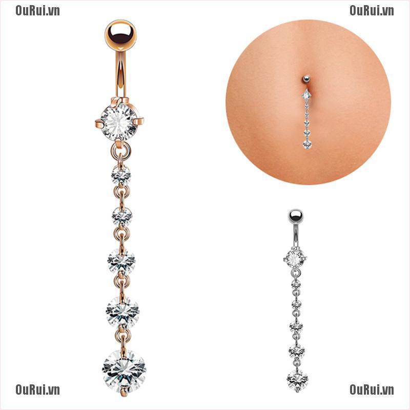 Khuyên Rốn Đính Đá Thời Trang Cá Tính