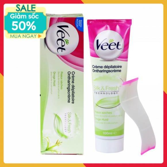 ❤SALE TO 50%❤ Kem Tẩy Lông Veet Pháp 100ml ⚡️𝑪𝒉𝒖𝒂̂̉𝒏 𝑪𝒉𝒊́𝒏𝒉 𝑯𝒂̃𝒏𝒈 ⚡️ Kem Tẩy Lông Chuẩn Chính Hãng