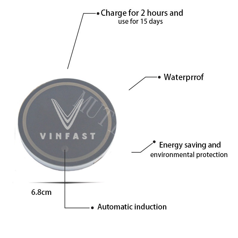 Set 1 / 2 Đế Lót Ly Có Đèn LED 7 Màu Cho Vinfast VF8 VF9 E34