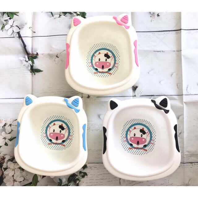 Chậu rửa mặt hình bò sữa cho bé trai gái