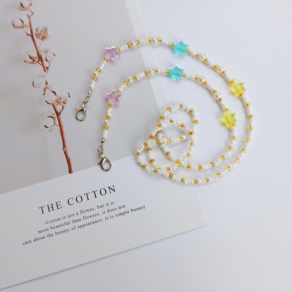 Dây đeo khẩu trang đa năng handmade Tiệm Nhà Pony Star Sky PN07