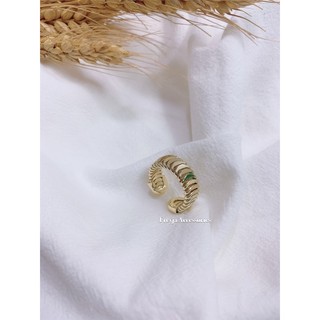 Nhẫn tròn thời trang phong cách vintage cao cấp viền nhiều lớp hợp kim mạ bạc cực cá tính / Phụ kiện trang sức nhẫn