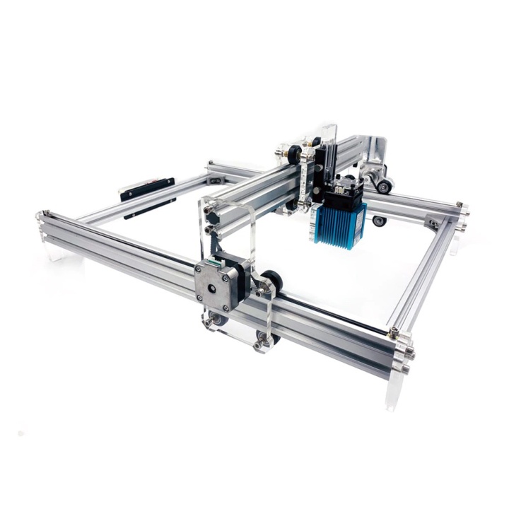 Combo Máy Khắc Laser CNC Mini 30x40 3040 S1- Màu Bạc + Đầu Laser Tùy Chọn