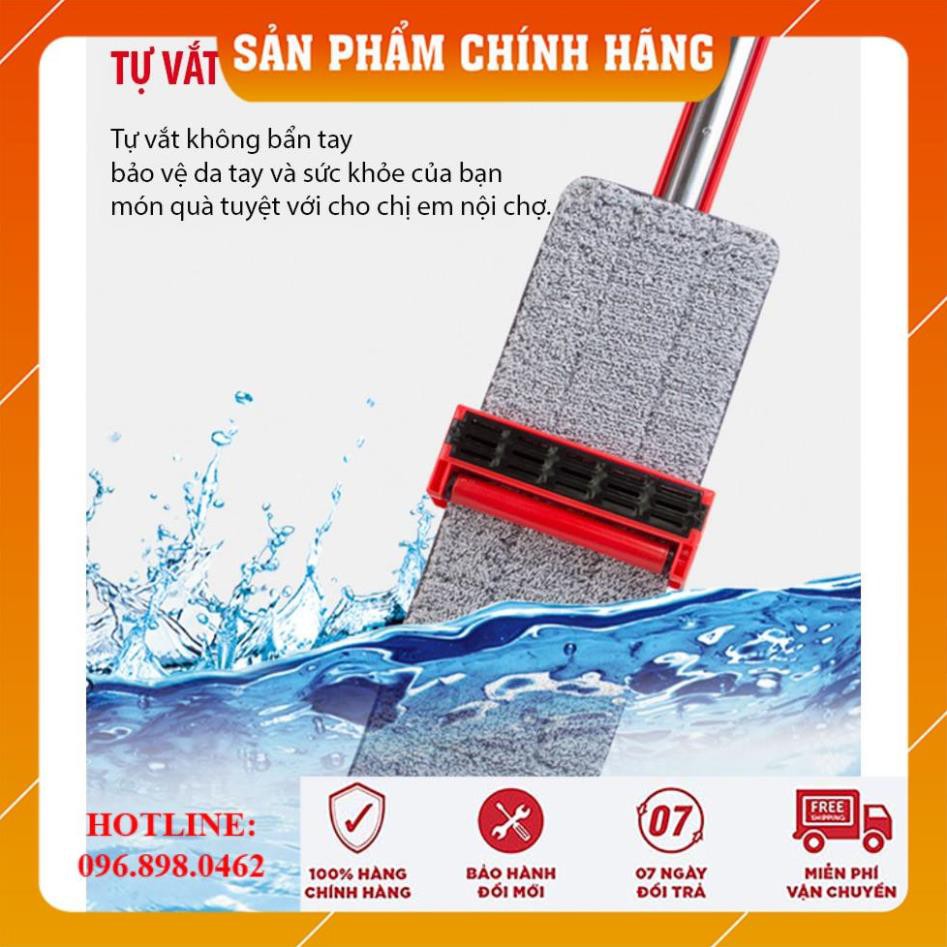 [HÀNG LOẠI 1 - FREESHIP] Cây Lau Nhà Thông Minh, Cây Lau Nhà 360 Độ, Cây Lau Nhà Tự Vắt Thông Minh Kitimop - Red