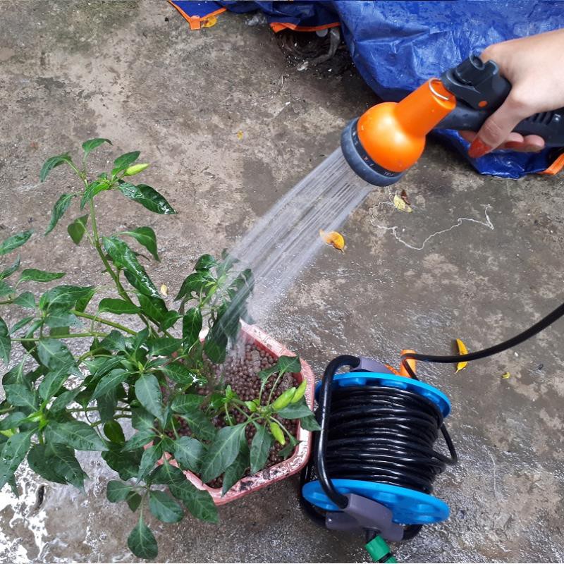 Bộ phụ kiện tưới cây, Rửa xe 4 món V8N-4082, Bộ vòi tưới cây 8 trong 1, Dùng cho dây 8-11 mm