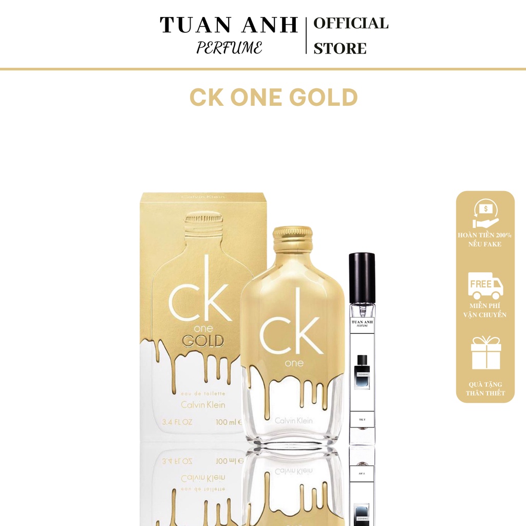 Nước hoa nam nữ unisex chính hãng thơm lâu Calvin Klein CK One Gold mẫu thử cao cấp TUANANHPERFUME
